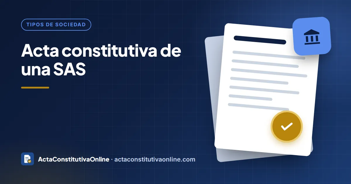 Acta constitutiva de una SAS: cómo constituirla en línea paso a paso