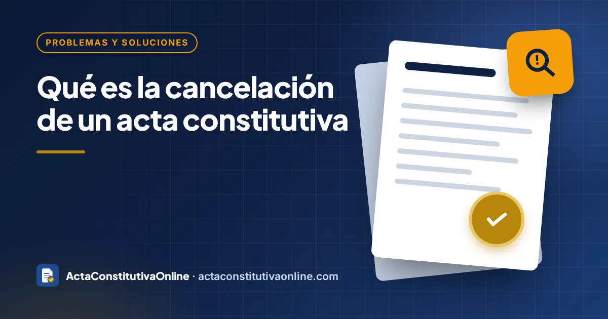 Qué es la cancelación de un acta constitutiva: disolución y liquidación